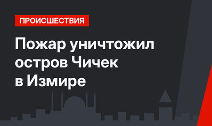 Пожар уничтожил остров Чичек в Измире