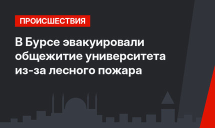 В Бурсе эвакуировали общежитие университета из-за лесного пожара