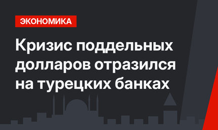 Кризис поддельных долларов отразился на турецких банках