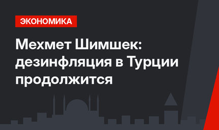 Мехмет Шимшек: дезинфляция в Турции продолжится