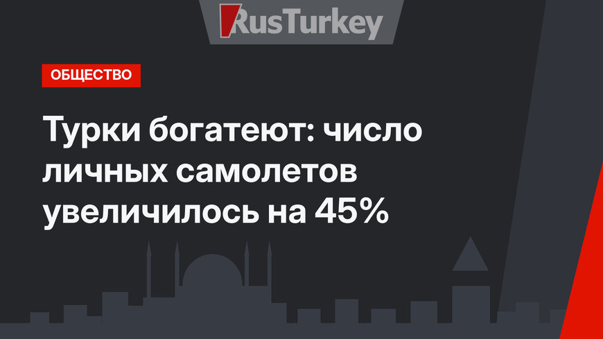 Турки богатеют: число личных самолетов увеличилось на 45%
