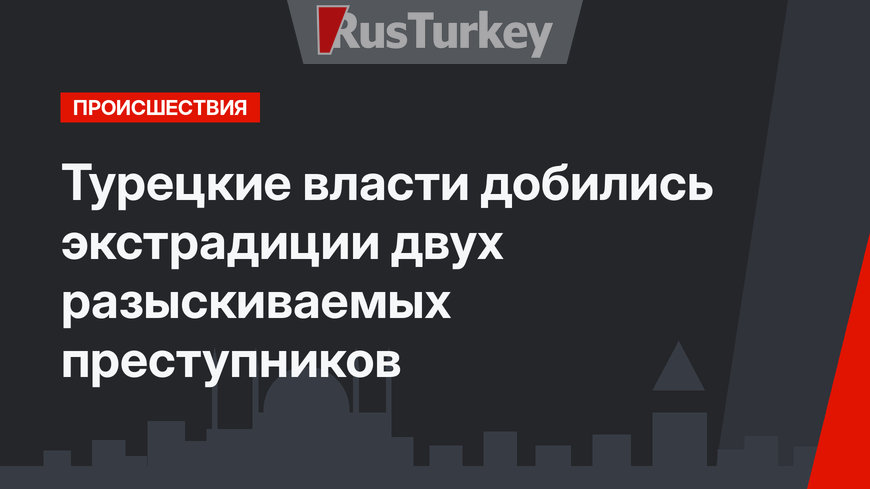 Турецкие власти добились экстрадиции двух разыскиваемых преступников