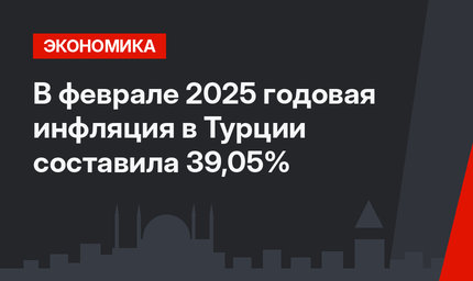 В феврале 2025 годовая инфляция в Турции составила 39,05%