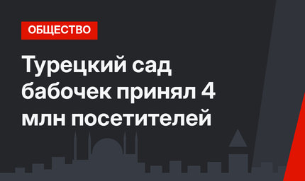 Турецкий  сад бабочек  принял 4 млн посетителей