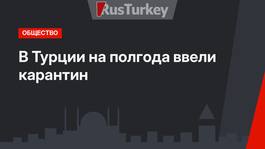 В Турции на полгода ввели карантин