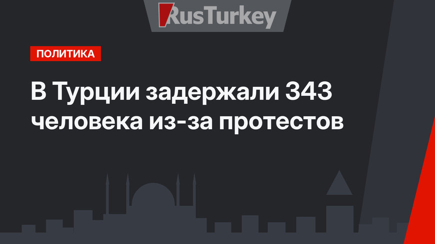 В Турции задержали 343 человека из-за протестов