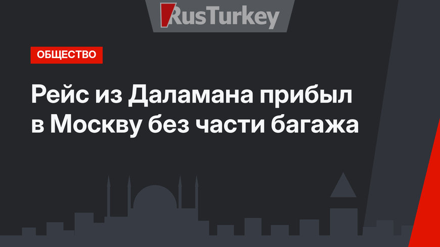 Рейс из  Даламана прибыл в Москву без части багажа