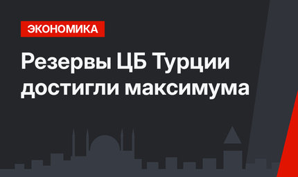 Резервы ЦБ Турции достигли  максимума