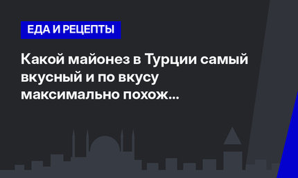    Какой майонез в Турции самый вкусный и по вкусу максимально похож на провансаль?